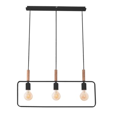 Hanglamp aan koord FRAME 3xE27/60W/230V zwart