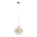 Hanglamp aan koord GLAMI 1xE27/60W/230V gouden