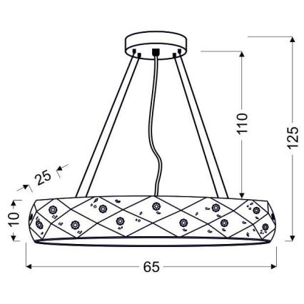 Hanglamp aan koord GLANCE 5xG9/40W/230V