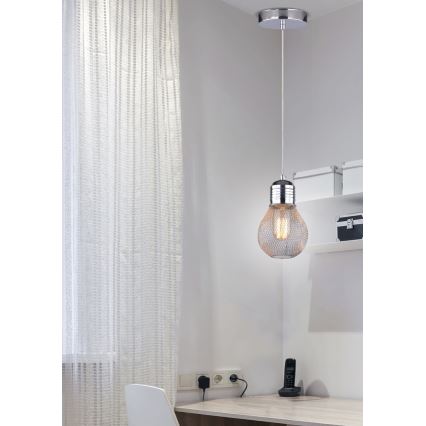 Hanglamp aan koord GLIVA 1xE27/60W/230V