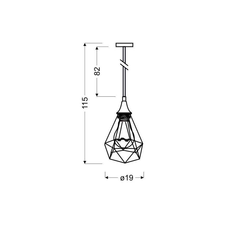 Hanglamp aan koord GRAF 1xE27/60W/230V