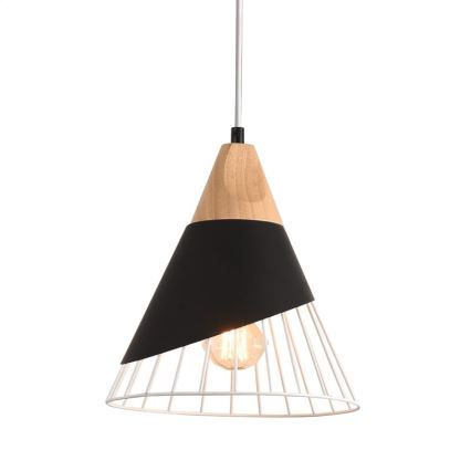 Hanglamp aan koord IRIS 1xE27/40W/230V zwart