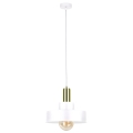 Hanglamp aan koord IZA 1xE27/60W/230V wit/gouden