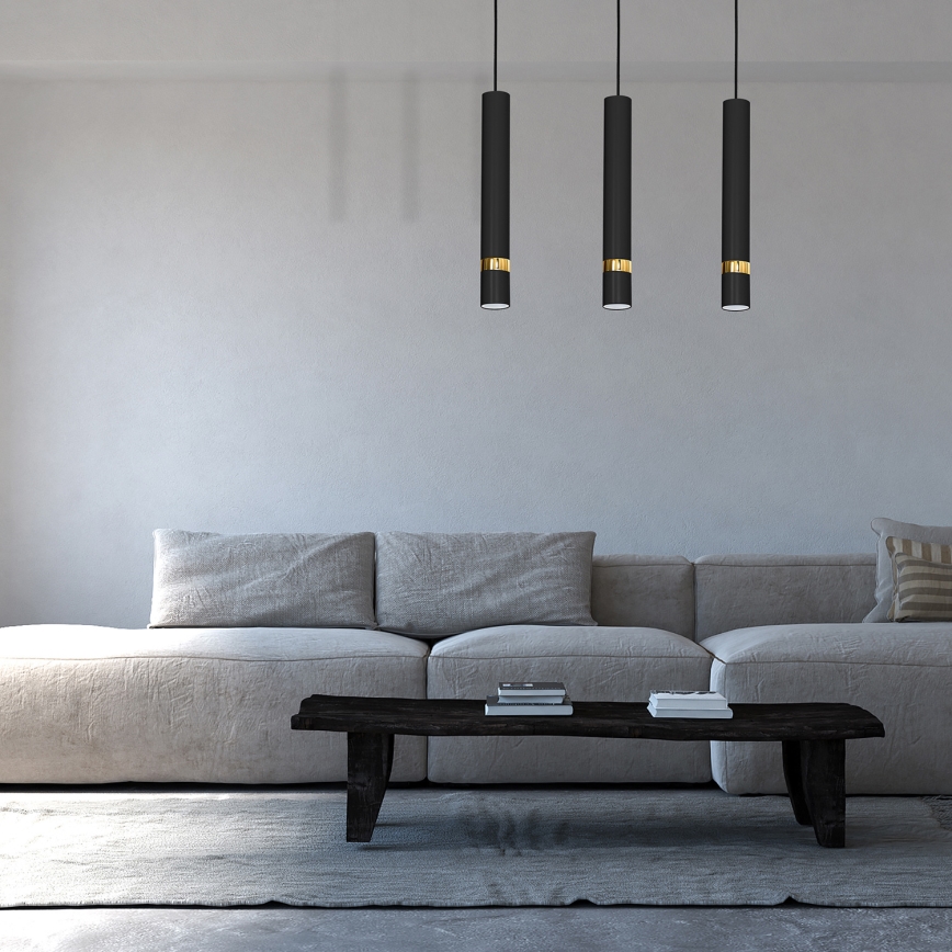 Hanglamp aan koord JOKER 3xGU10/60W/230V zwart