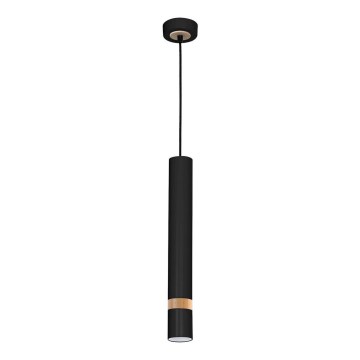 Hanglamp aan koord JOKER BLACK WOOD 1xGU10/8W/230V