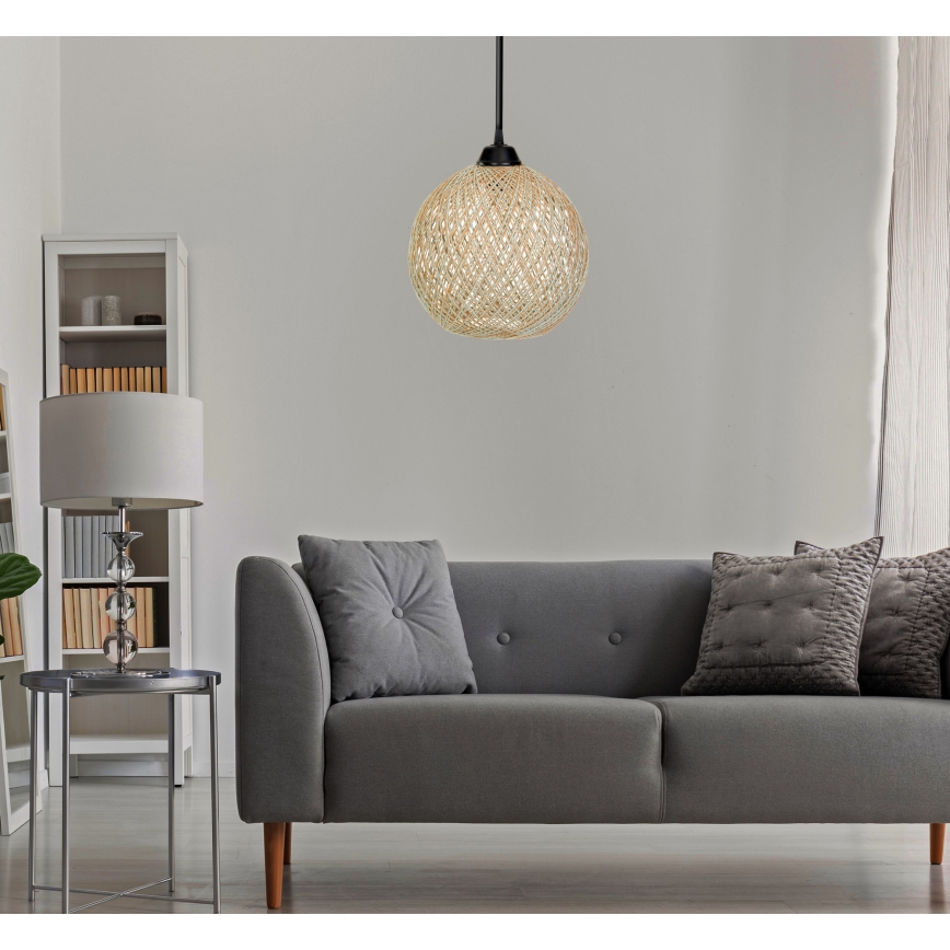 Hanglamp aan koord JUTE 1xE27/60W/230V beige