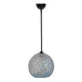 Hanglamp aan koord JUTE 1xE27/60W/230V blauw