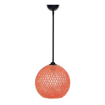 Hanglamp aan koord JUTE 1xE27/60W/230V oranje