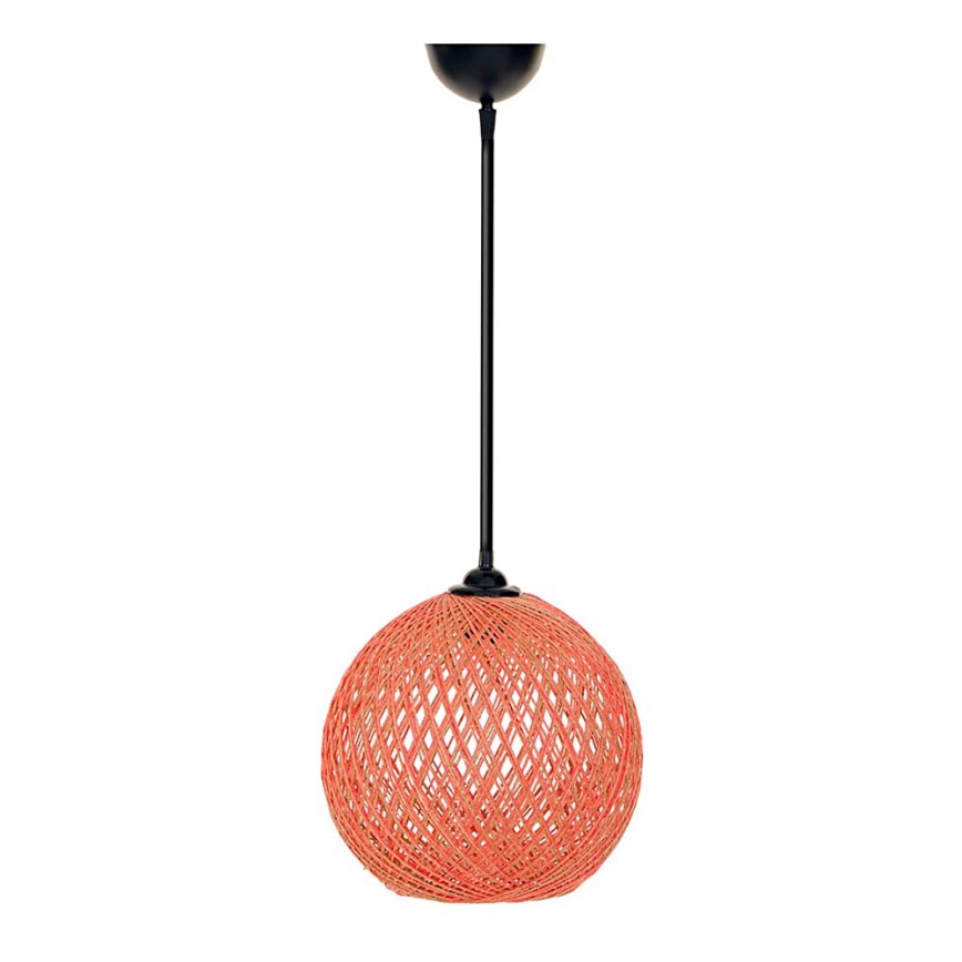 Hanglamp aan koord JUTE 1xE27/60W/230V oranje