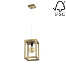 Hanglamp aan koord KAGO 1xE27/60W/230V mat eiken - FSC-gecertificeerd