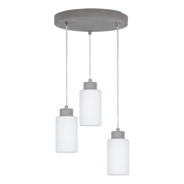 Hanglamp aan koord KARLA 3xE27/60W/230V beton - FSC-gecertificeerd