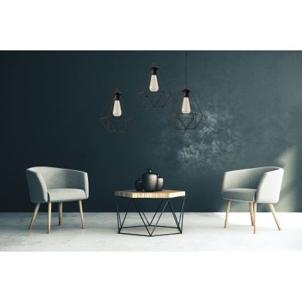 Hanglamp aan koord KARO 1x E27 / 15W / 230V