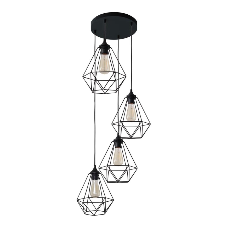 Hanglamp aan koord KARO 4xE27/15W/230V