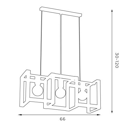 Hanglamp aan koord KARTEL 3xE27/60W/230V