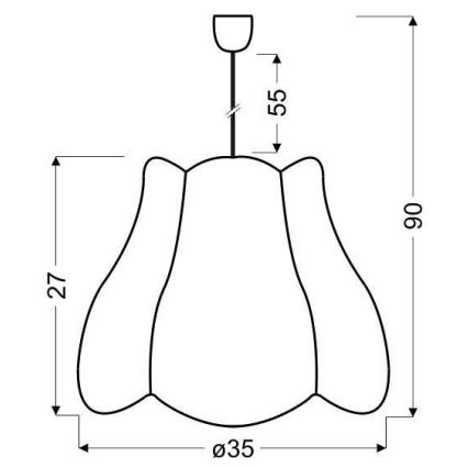 Hanglamp aan koord kinderkamer ZUZA 1xE27/60W/230V blauw