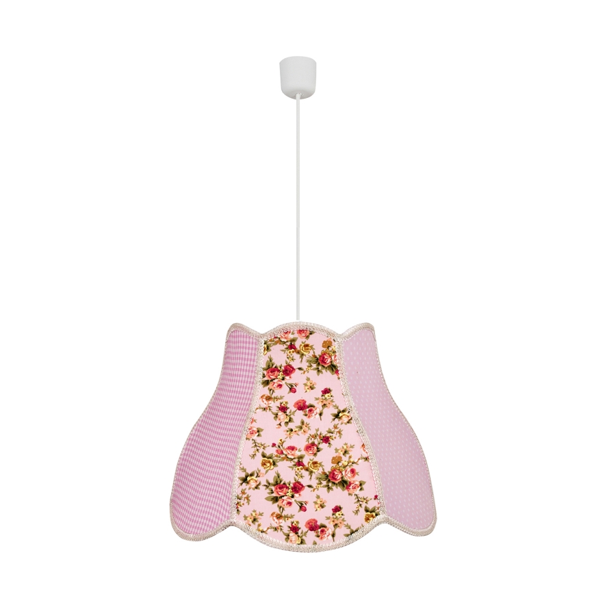 Hanglamp aan koord kinderkamer ZUZA 1xE27/60W/230V roze