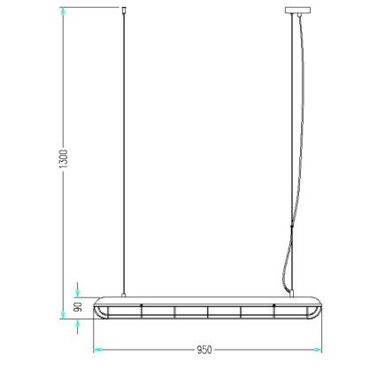 Hanglamp aan koord KJELD 3xE14/60W/230V