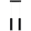 Hanglamp aan koord LAGOS 2 2xGU10/40W/230V zwart