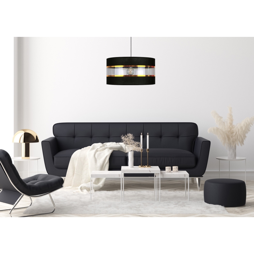 Hanglamp aan koord LIND 1xE27/60W/230V zwart