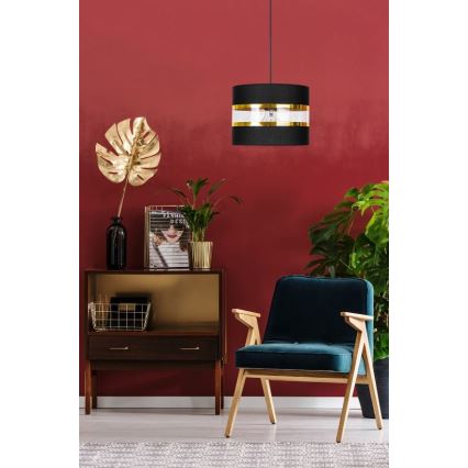 Hanglamp aan koord LIND 1xE27/60W/230V zwart