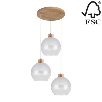 Hanglamp aan koord LINEA 3xE27/60W/230V - FSC-gecertificeerd