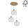Hanglamp aan koord LINEA 3xE27/60W/230V - FSC-gecertificeerd