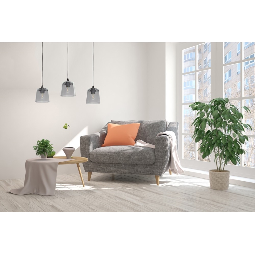 Hanglamp aan koord LUCEA 3x E27 / 15W / 230V