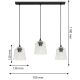 Hanglamp aan koord LUCEA 3x E27 / 60W / 230V