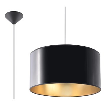 Hanglamp aan koord LUXOR 40 1xE27/60W/230V gouden/zwart