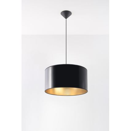 Hanglamp aan koord LUXOR 40 1xE27/60W/230V gouden/zwart