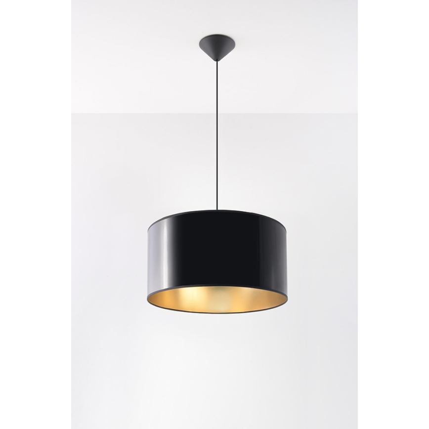 Hanglamp aan koord LUXOR 40 1xE27/60W/230V gouden/zwart