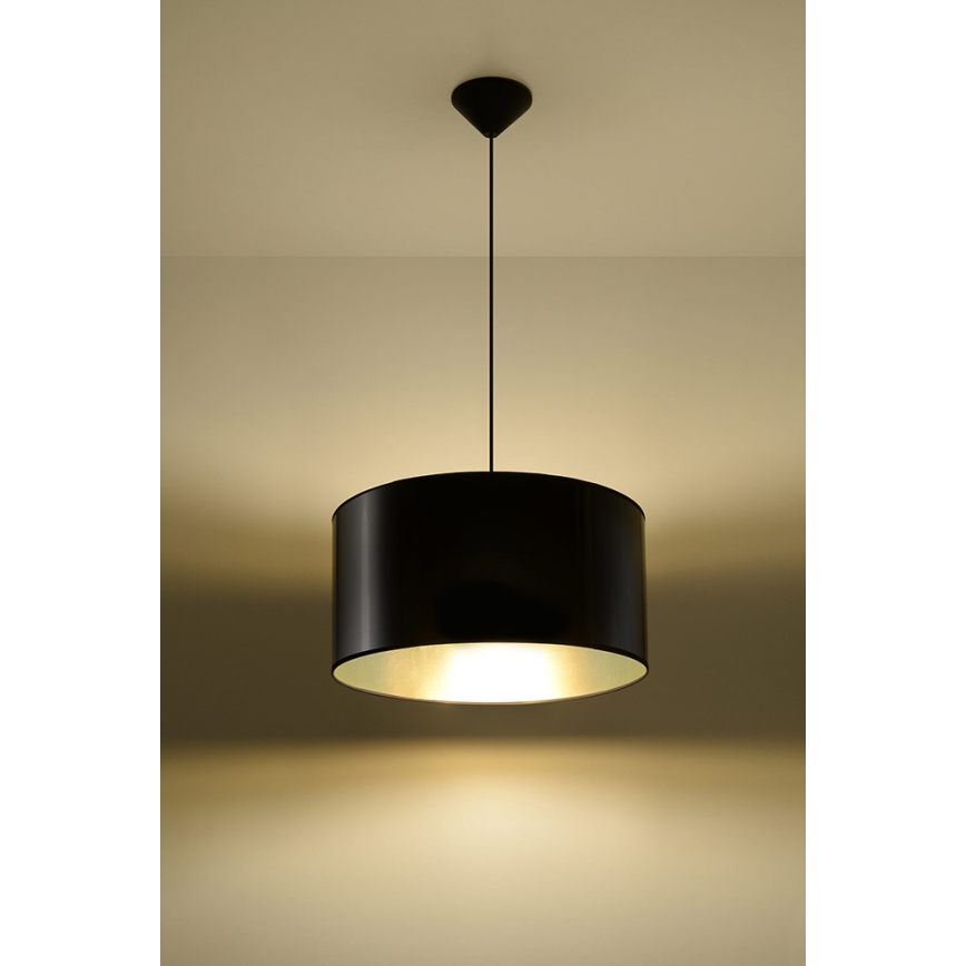 Hanglamp aan koord LUXOR 40 1xE27/60W/230V gouden/zwart