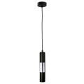 Hanglamp aan koord MAGNUMA 1xGU10/50W/230V zwart/glanzend chroom 