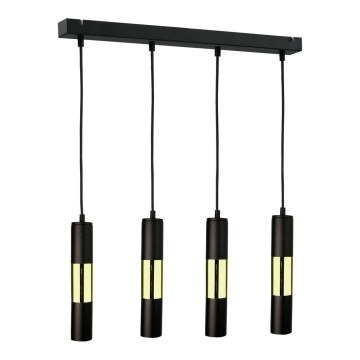 Hanglamp aan koord MAGNUMA 4xGU10/50W/230V zwart/gouden