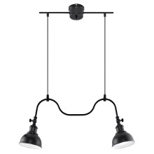 Hanglamp aan koord MARE 2 2xE27/60W/230V zwart