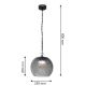 Hanglamp aan koord MARILLA 1x E27 / 60W / 230V
