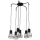 Hanglamp aan koord MARION BLACK 6xE27/60W/230V