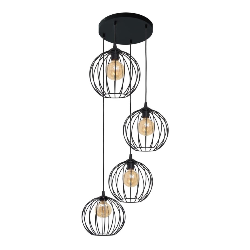 Hanglamp aan koord MERCURE 4xE27/15W/230V