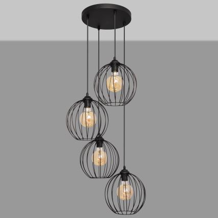 Hanglamp aan koord MERCURE 4xE27/15W/230V