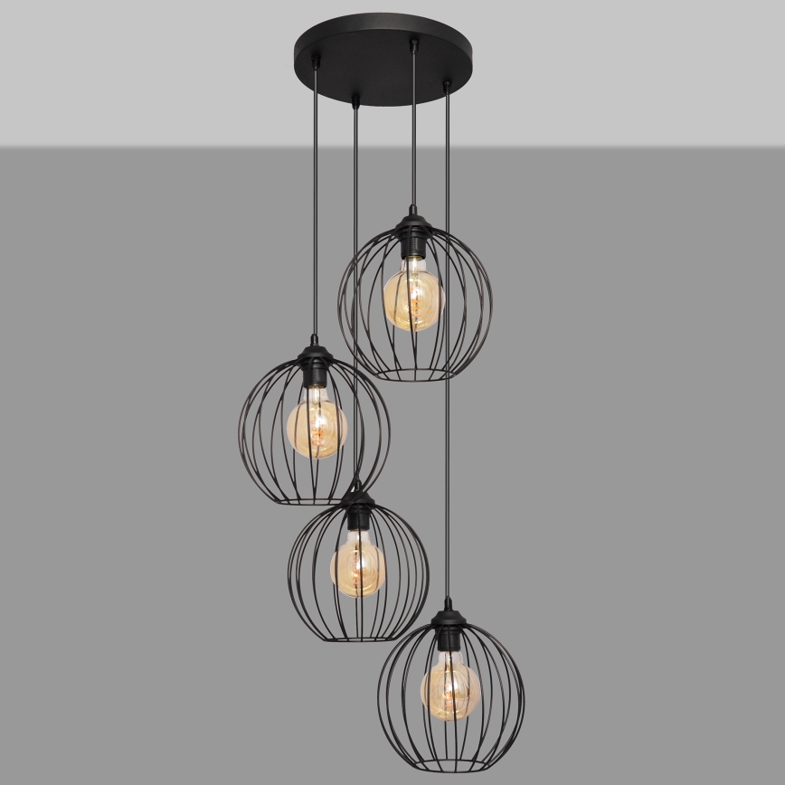 Hanglamp aan koord MERCURE 4xE27/15W/230V