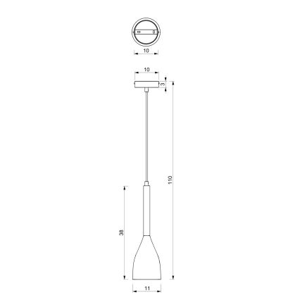 Hanglamp aan koord MUZA 1xE27/60W/230V