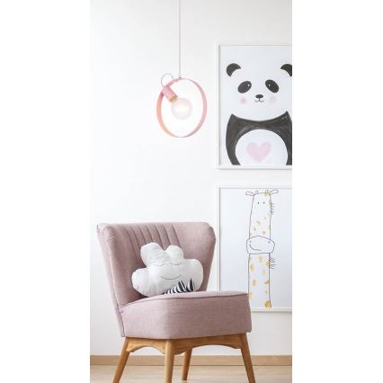 Hanglamp aan koord NEXO 1xE27/40W/230V roze