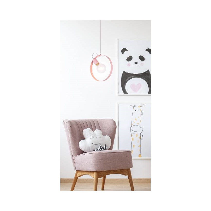 Hanglamp aan koord NEXO 1xE27/40W/230V roze