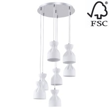 Hanglamp aan koord NOELLE 7xE14/40W/230V - FSC-gecertificeerd