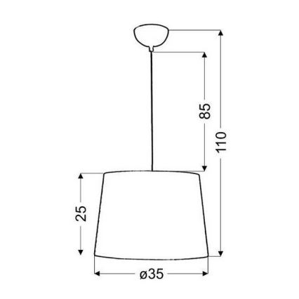 Hanglamp aan koord ORLANDO 1xE27/60W/230V