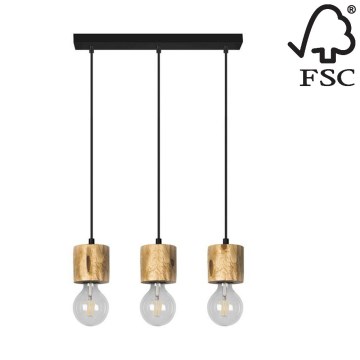 Hanglamp aan koord PINO 3xE27/60W/230V - FSC-gecertificeerd