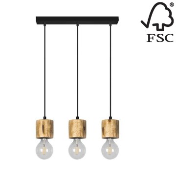 Hanglamp aan koord PINO 3xE27/60W/230V - FSC-gecertificeerd