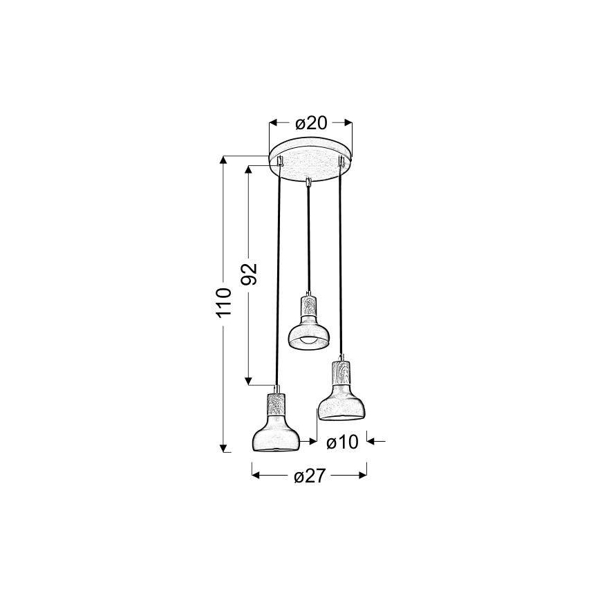 Hanglamp aan koord PUERTO 3xE14/40W/230V
