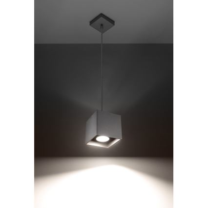 Hanglamp aan koord QUAD 1 1xGU10/40W/230V grijs