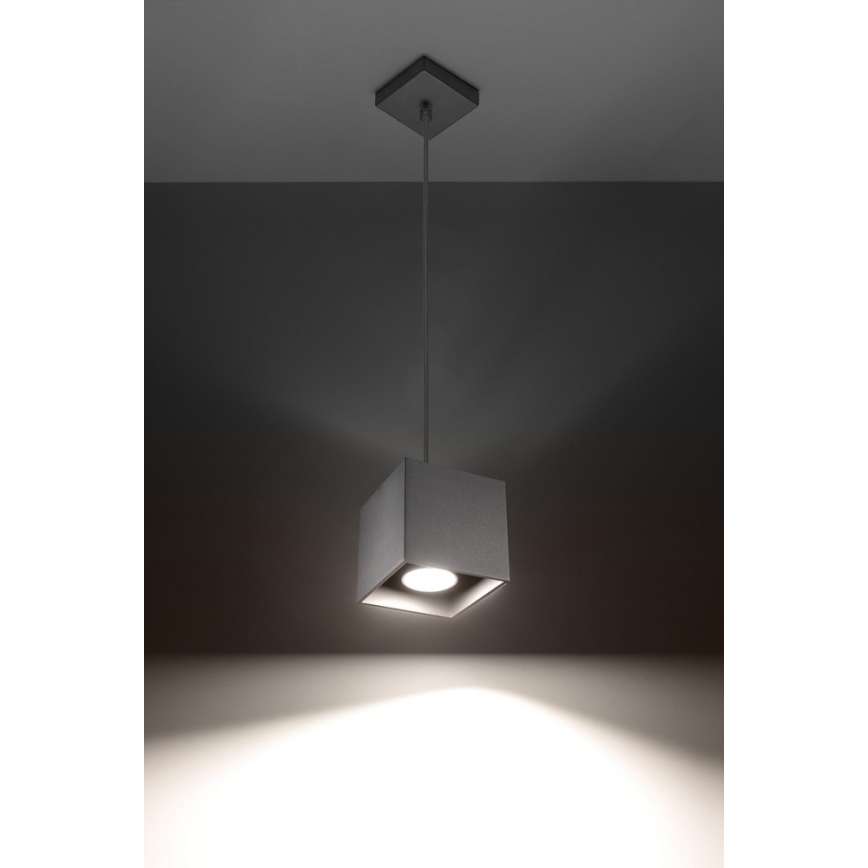 Hanglamp aan koord QUAD 1 1xGU10/40W/230V grijs